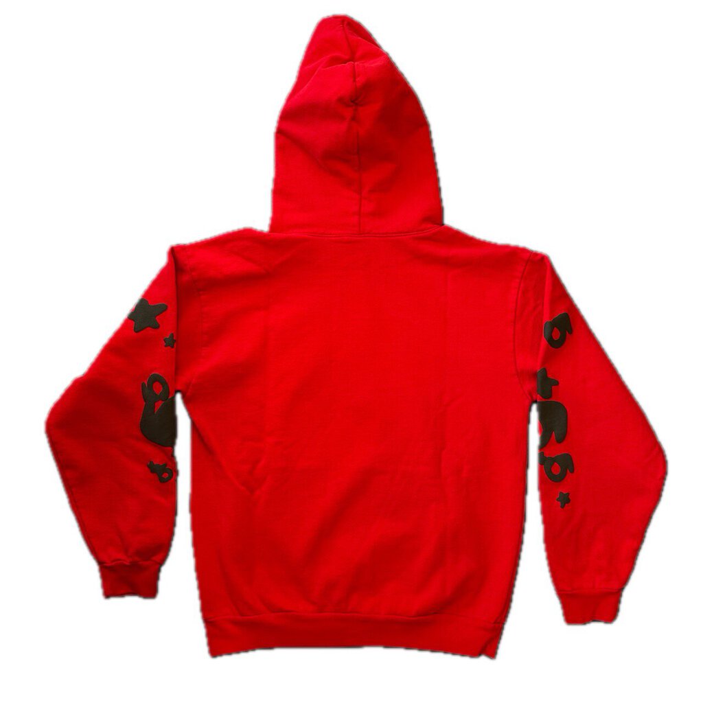 New Sp5der Red Beluga Hoodie Size Large