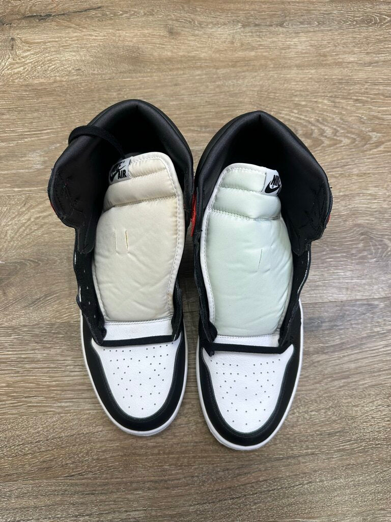 New Jordan 1 High Satin Black Toe Size 12w(10.5)