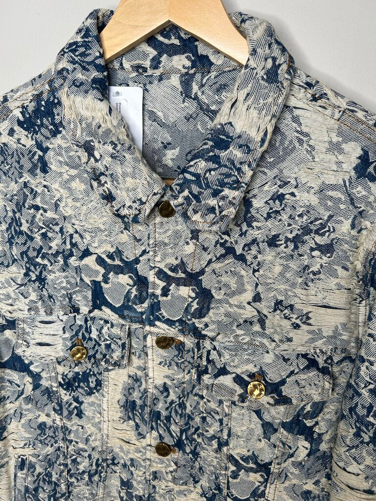 Preowned Louis Vuitton Distressed Denim Jacket sz.50
