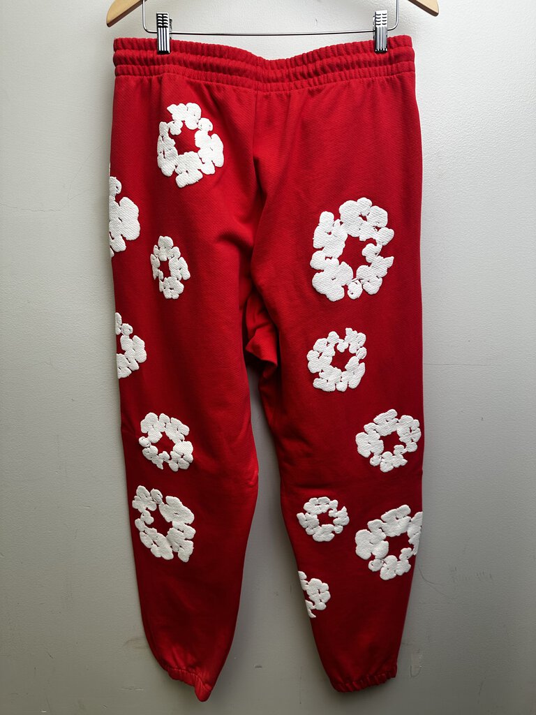New Denim Tears Red Wreath Sweatpants