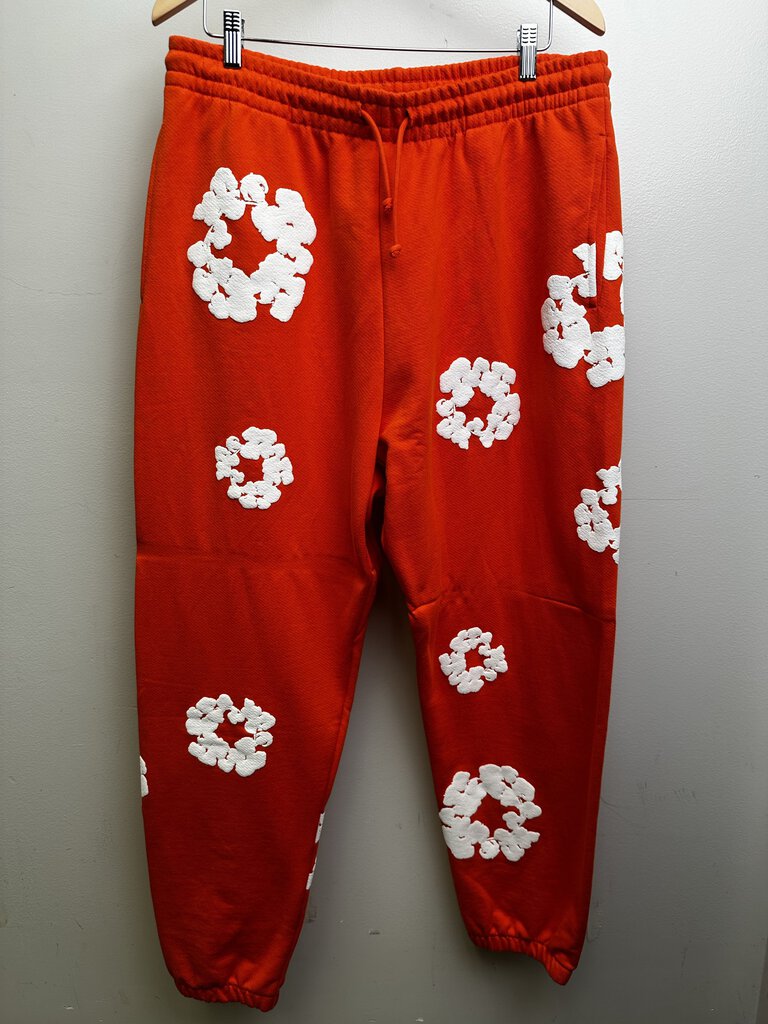 New Denim Tears Orange Wreath Sweatpants Size XL