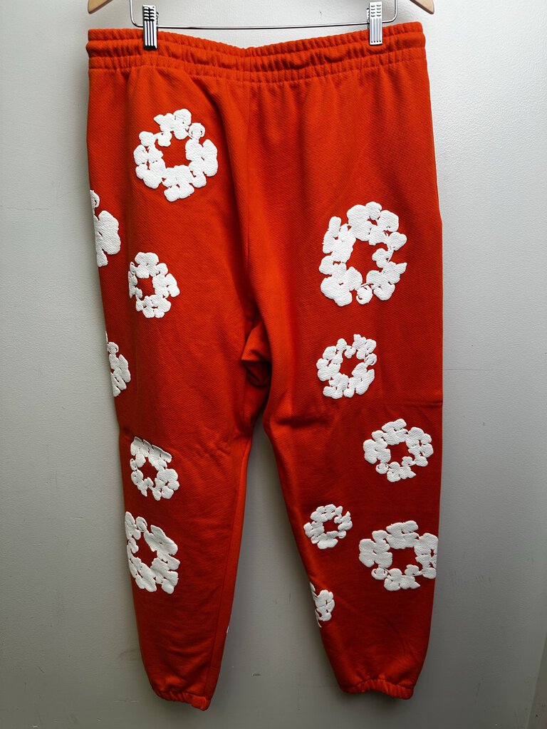 New Denim Tears Orange Wreath Sweatpants Size XL