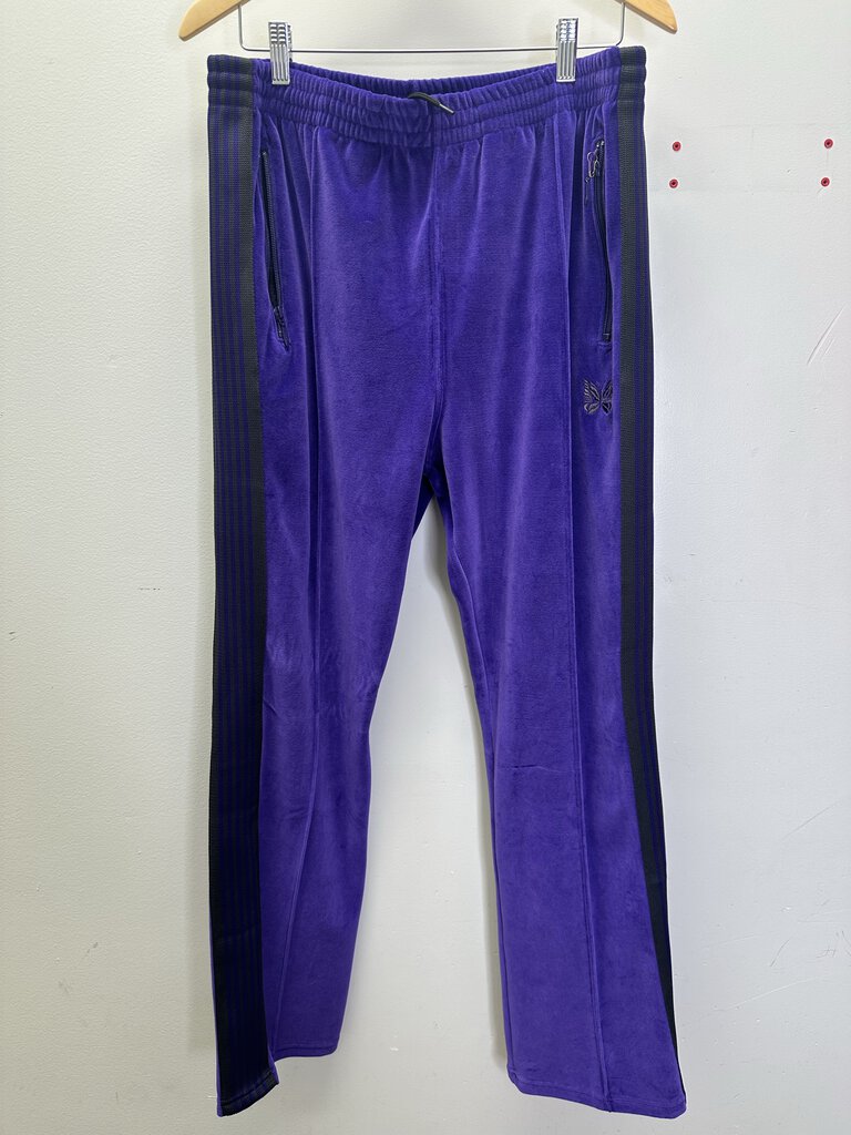 New Needles Purple Velour Track Pants Size Large