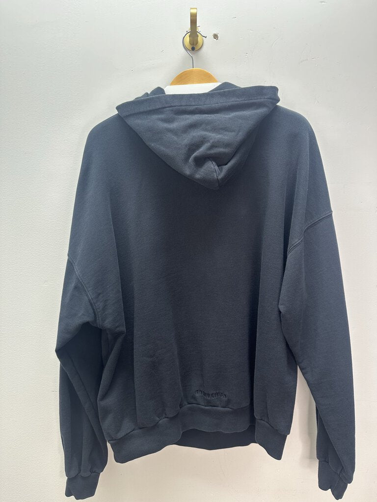 Preowned Balenciaga Simpsons Black Hoodie Size Large