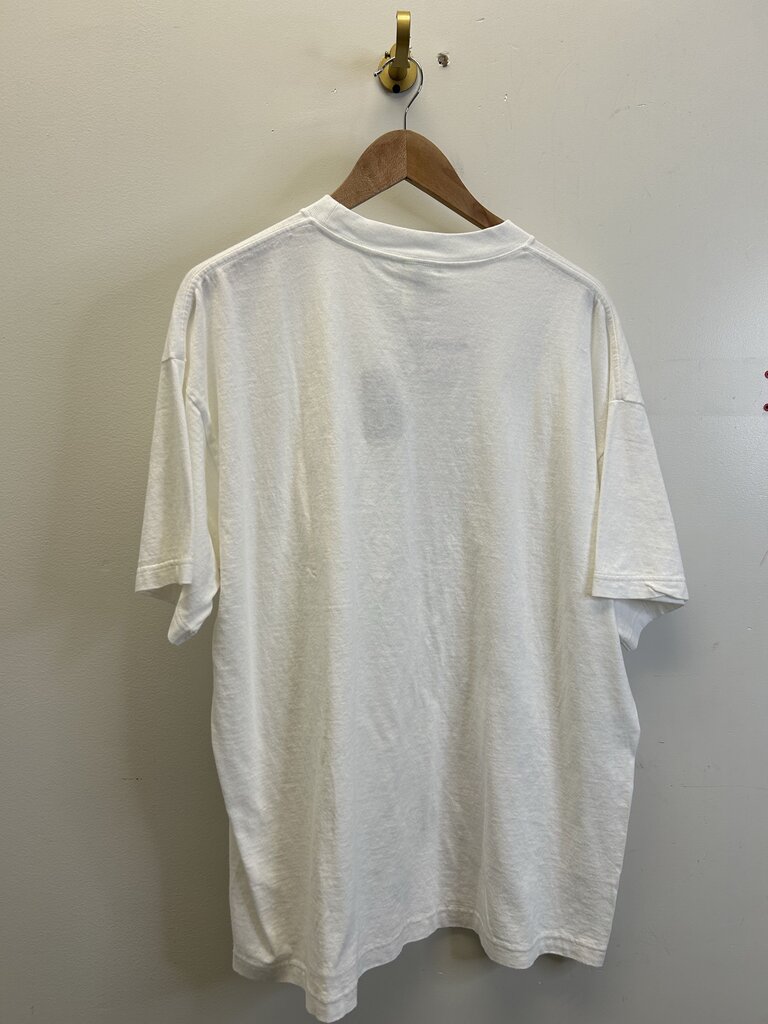 New Saint Michael Born White Tee Size XL