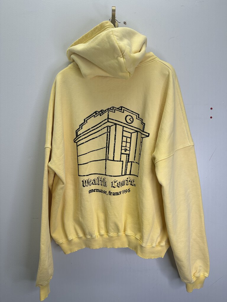 New Wealth Comte Foundation Hoodie Yellow Size Large