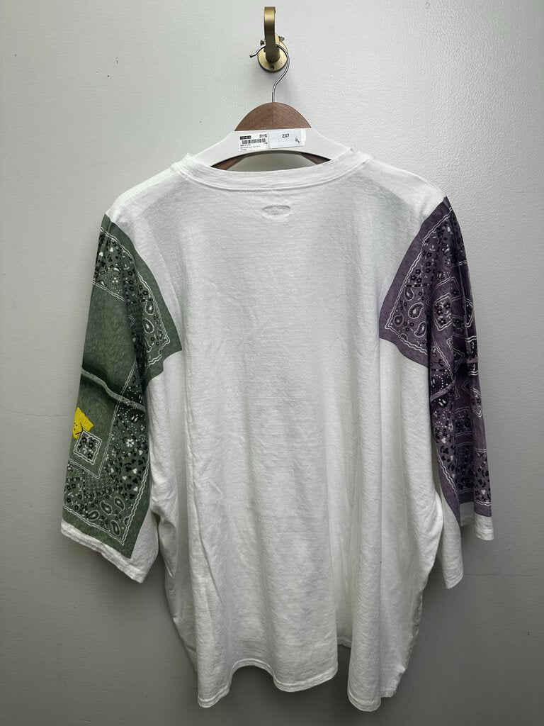 New Kapital Purple green Huge Tee Size 3