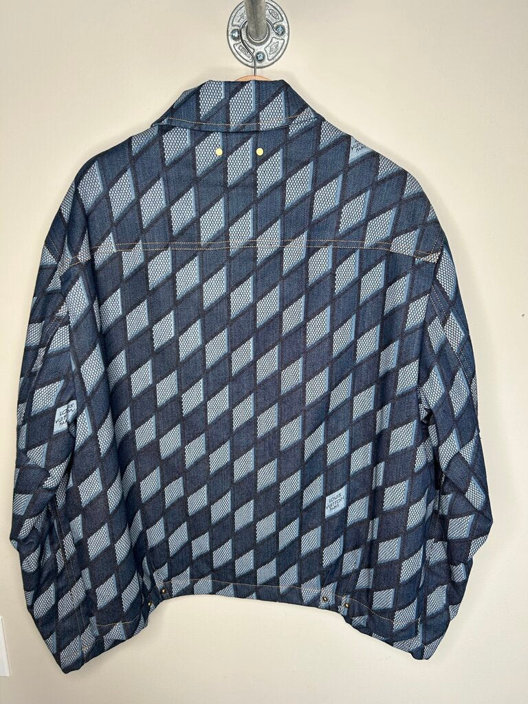 New Louis Vuitton Denim Diamond Print Jacket size
