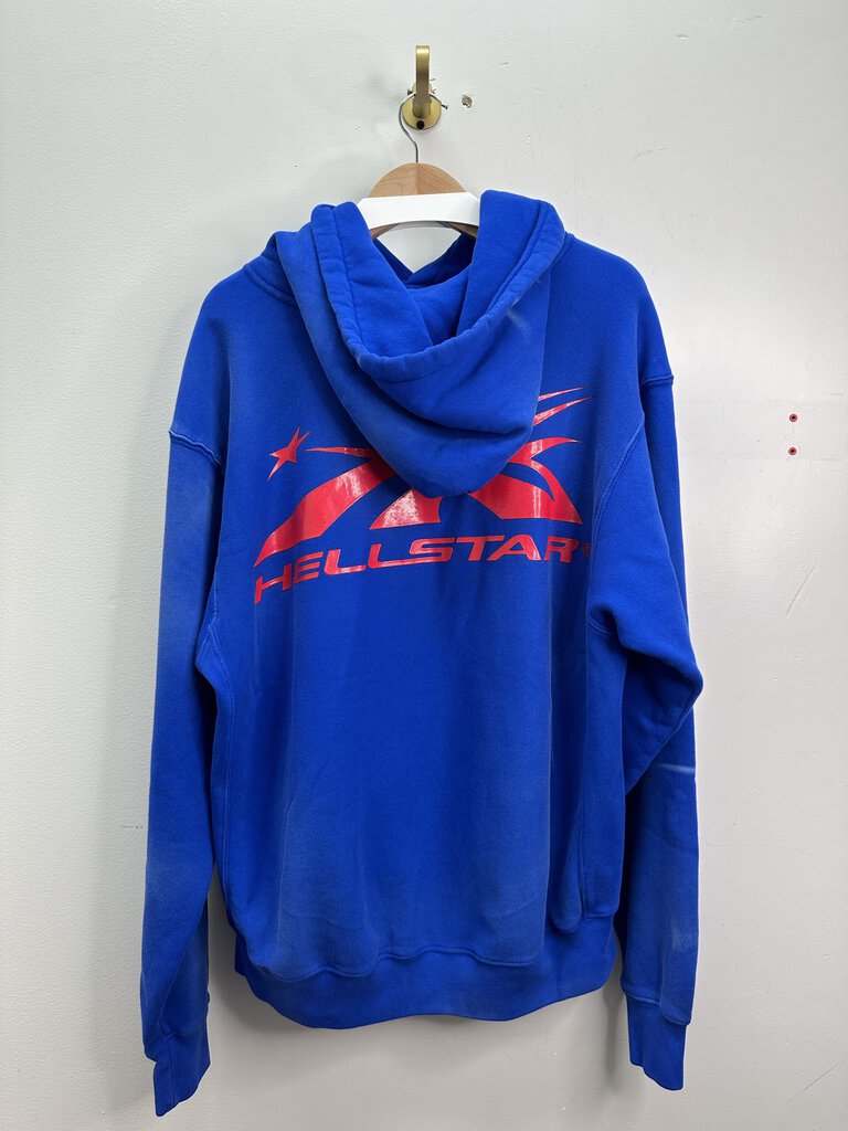 New Hellstar Blue Red Hoodie Size Medium