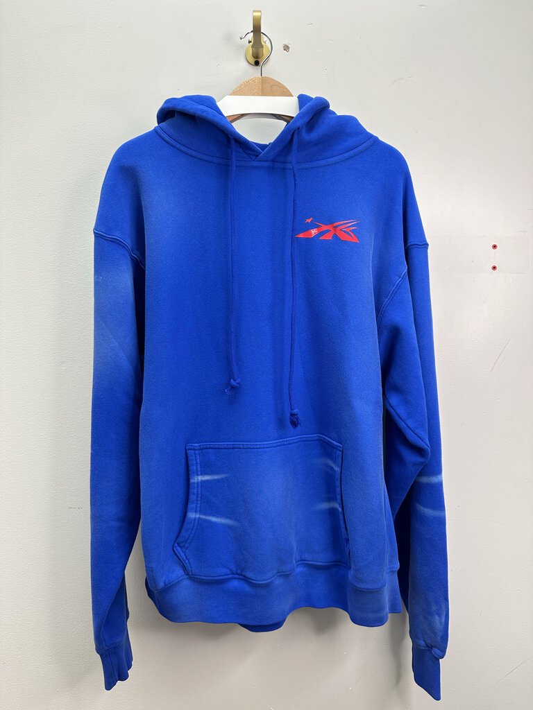 New Hellstar Blue Red Hoodie Size Medium