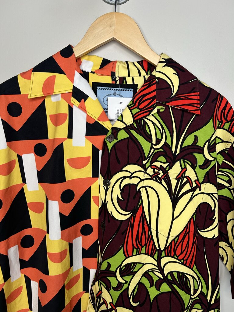 Preowned Prada Floral/Shapes Double Match size M