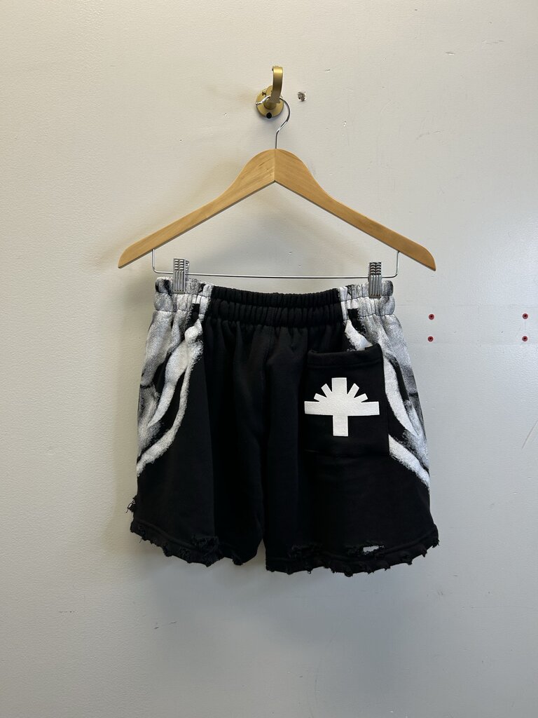New Vertebrae Skull Sweat Shorts Size Medium