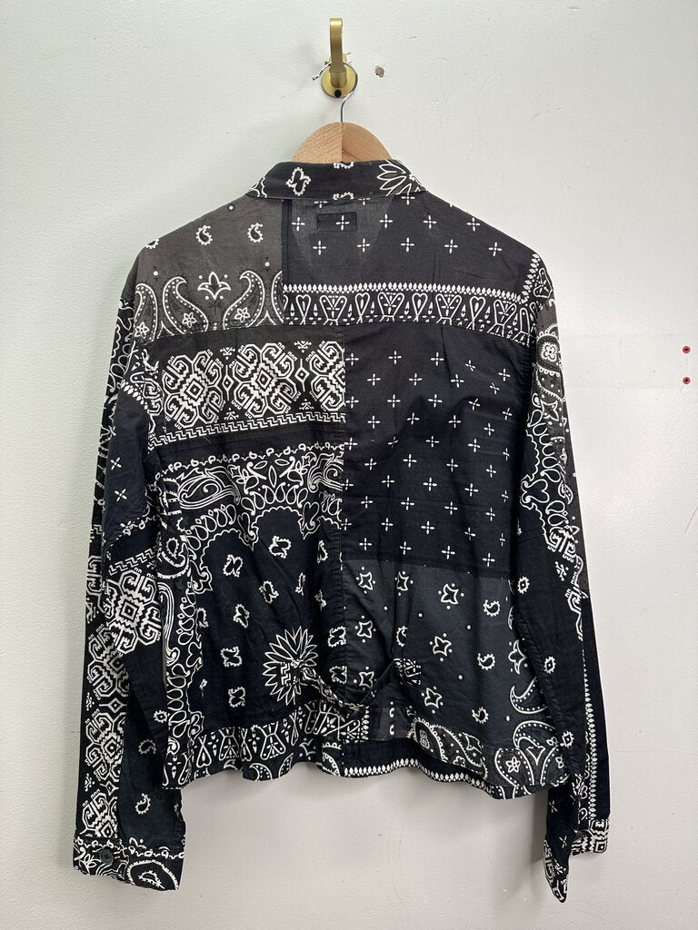 New Kapital Black Paisley Button Up Size 5