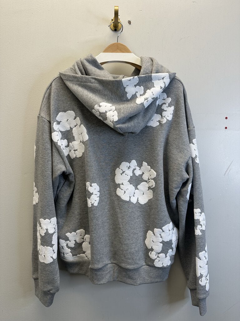 New Denim Tears Wreath Grey Hoodie sz.XL