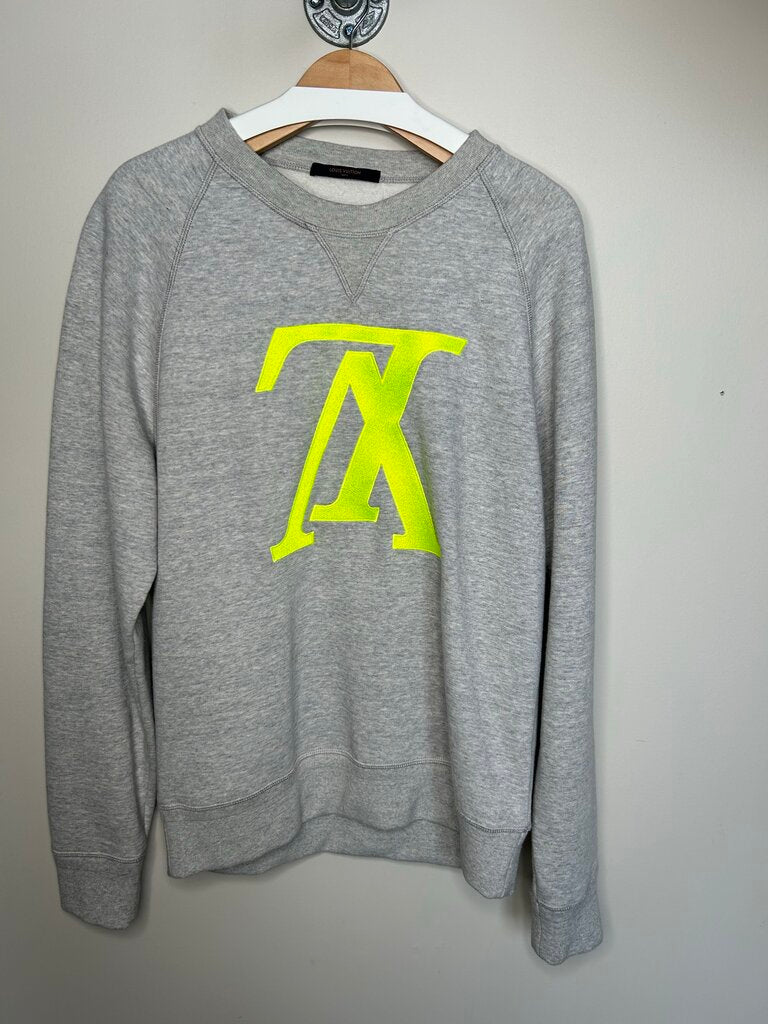 Preowned Louis Vuitton Grey Neon crewneck Size Large