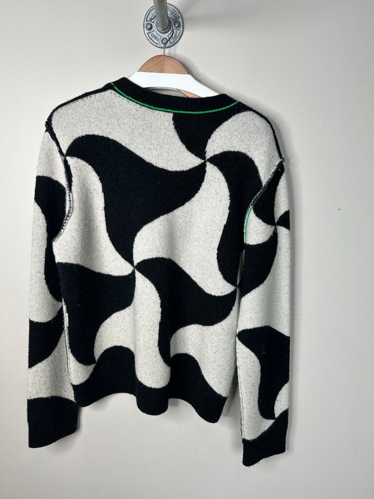 Preowned Bottega Black White Sweater Size Medium