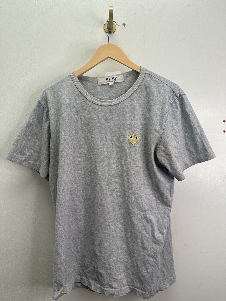 Preowned CDG Yellow Heart Tee sz.M