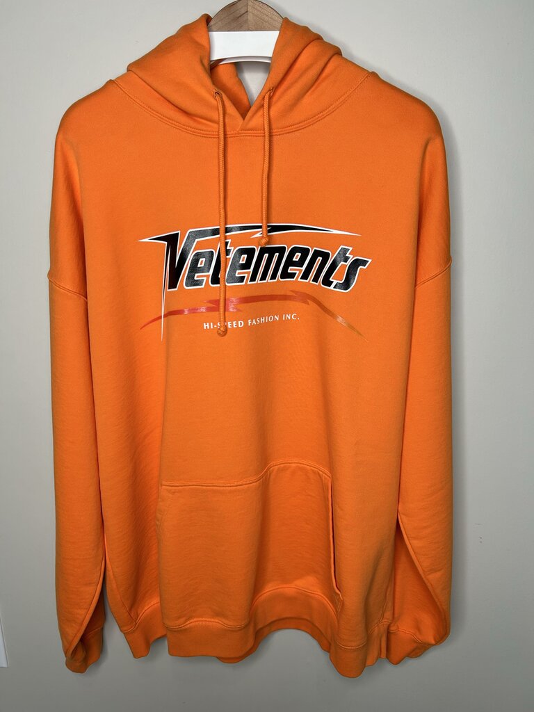 New Vetements Orange Hi Speed Hoodie Size Small