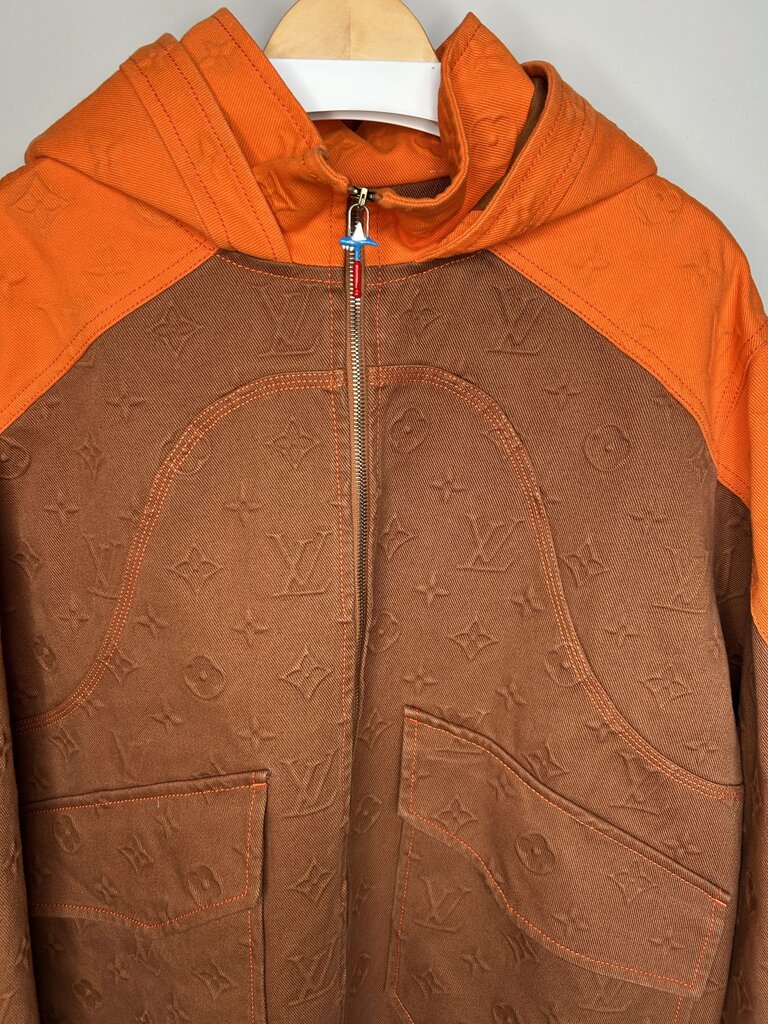 Preowned Louis Vuitton Orange Carpenter Jacket Size