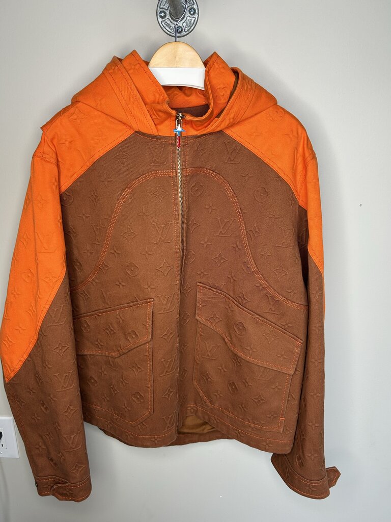 Preowned Louis Vuitton Orange Carpenter Jacket Size