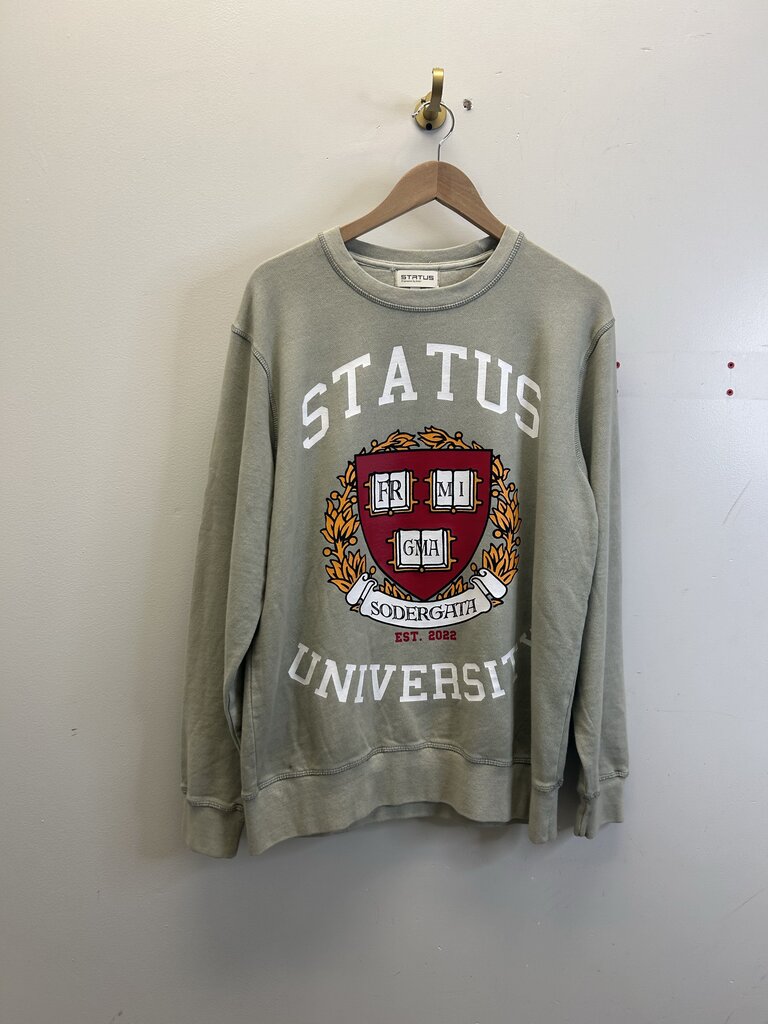 New Status Grey Crewneck Size XLarge