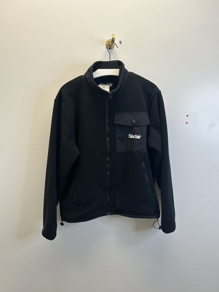 New Sinclair Black Fleece Jacket Size Medium