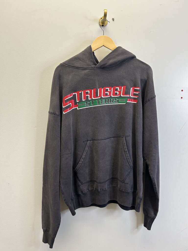 New Struggle Tears Grey Hoodie Size Large