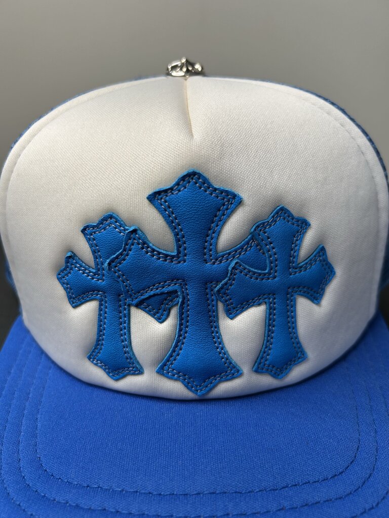 New Chrome Hearts Blue Triple Cross Hat