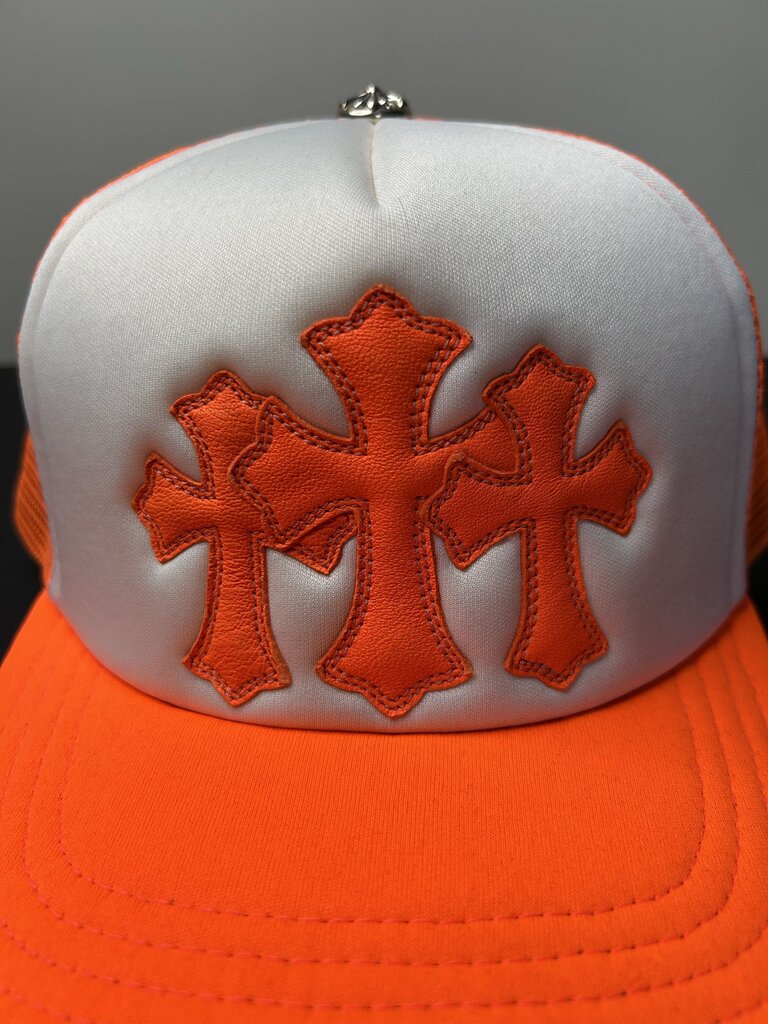 New Chrome Hearts Orange Triple Cross Hat