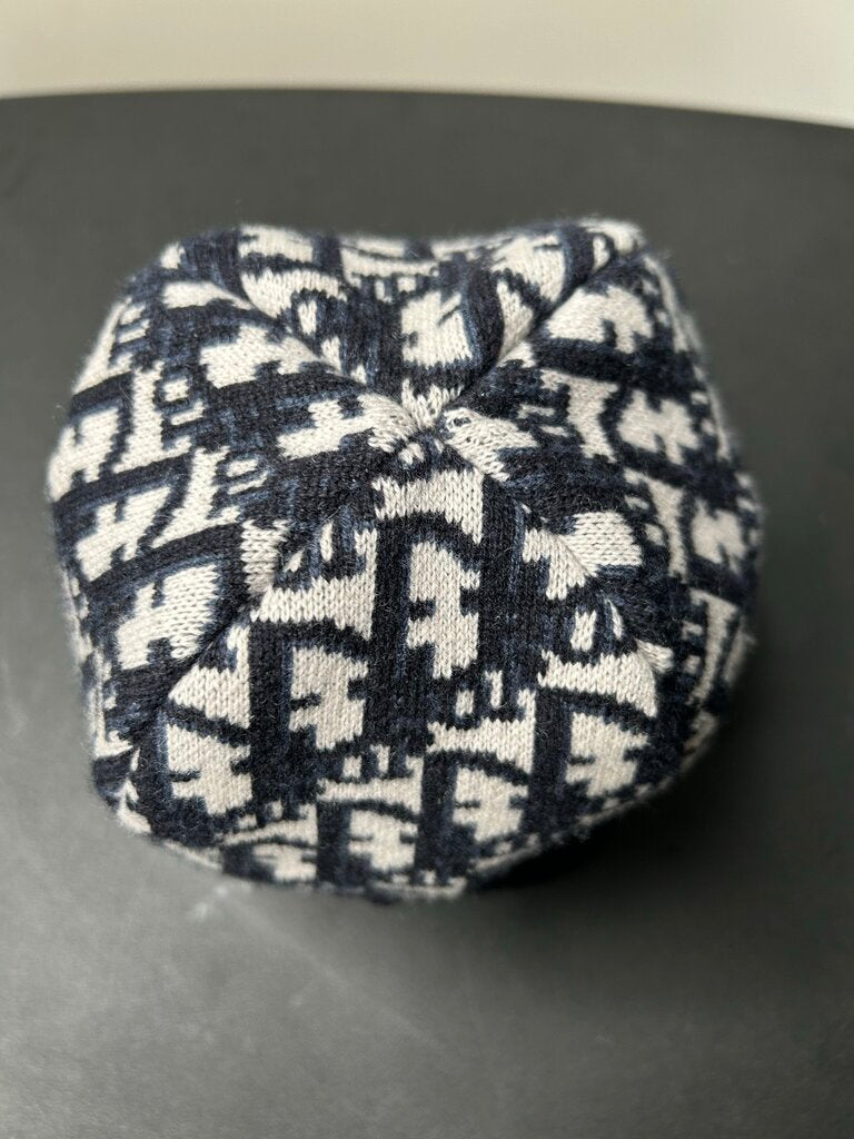 Preowned Dior Monogram Navy Beanie