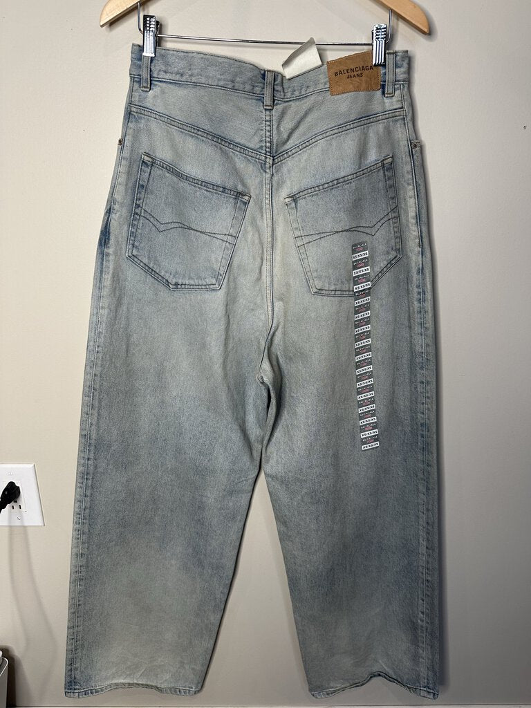 New Balenciaga Baggy Sticker Denim Size XS