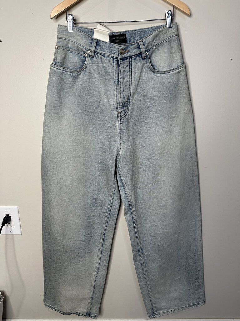 New Balenciaga Baggy Sticker Denim Size XS