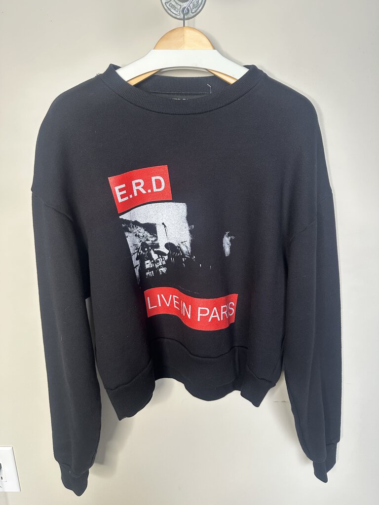 Preowned ERD Live Im Paris Black Crewneck size L