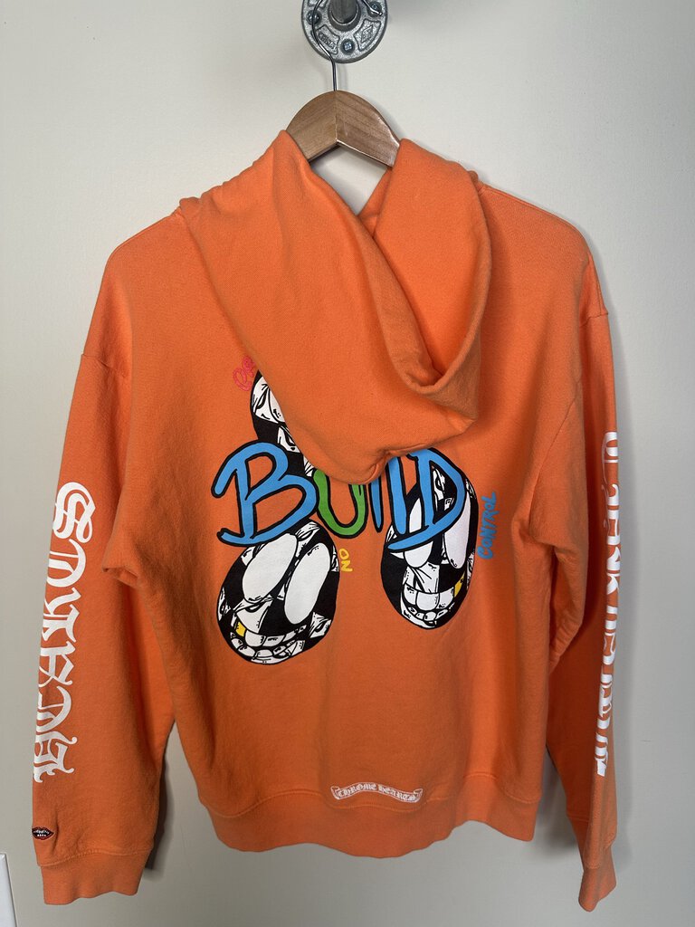 Preowend Chrome Heart Matty Orange Spark Hoodie size L