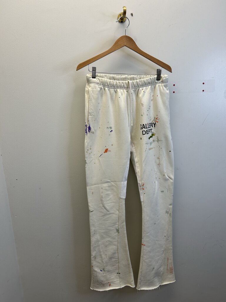 New Gallery Dept. Cream Paint Splatter Joggers Size XL