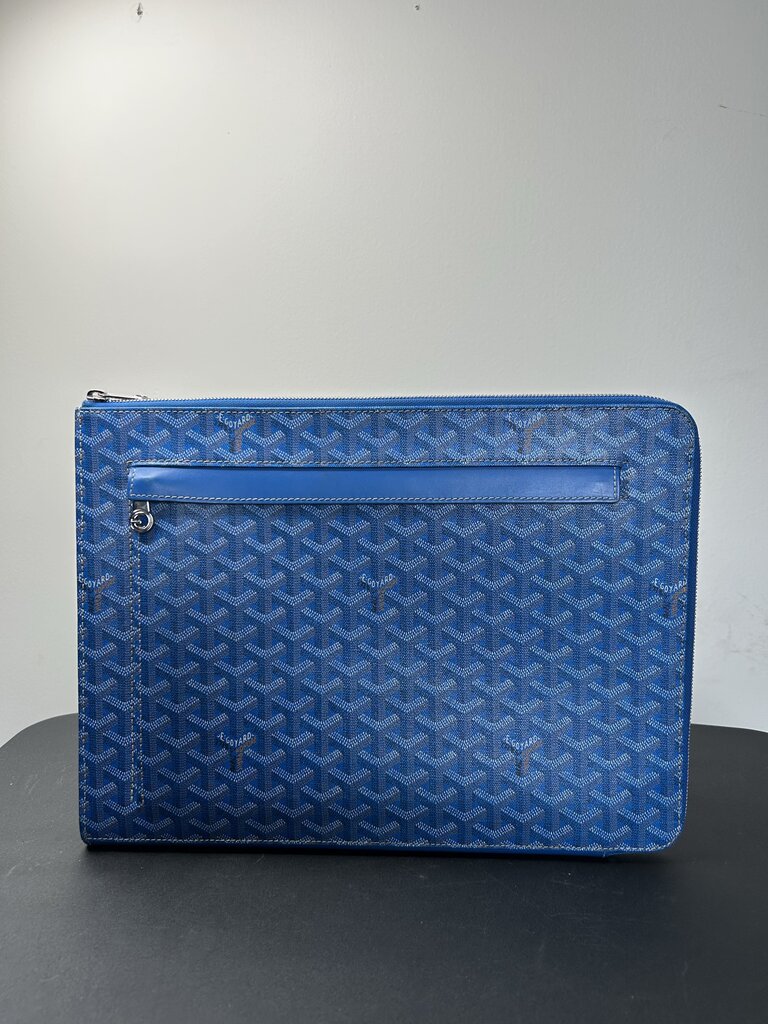 Preowned Goyard Blue Computer Case
