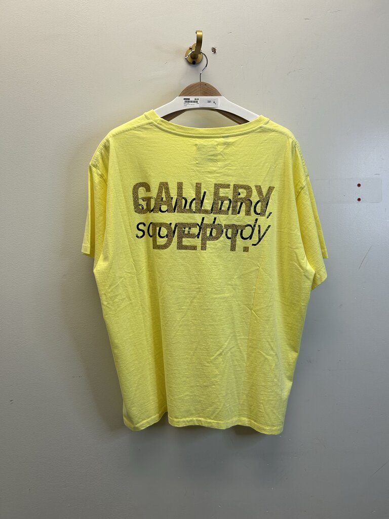 New Gallery Dept. Asics Logo Yellow Tee Size XL