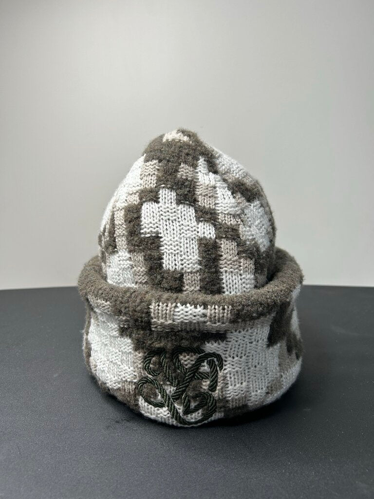 Preowned Louis Vuitton Beanie Camo Oversized