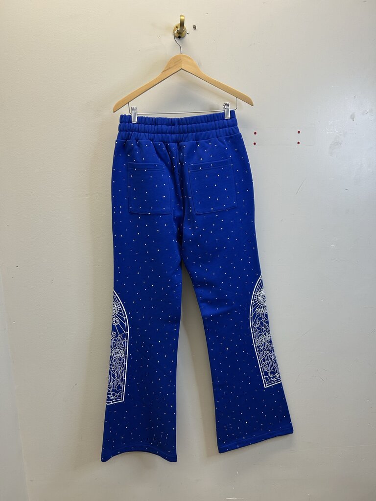 New WDW Blue Rhinestone Sweatpants Size Small