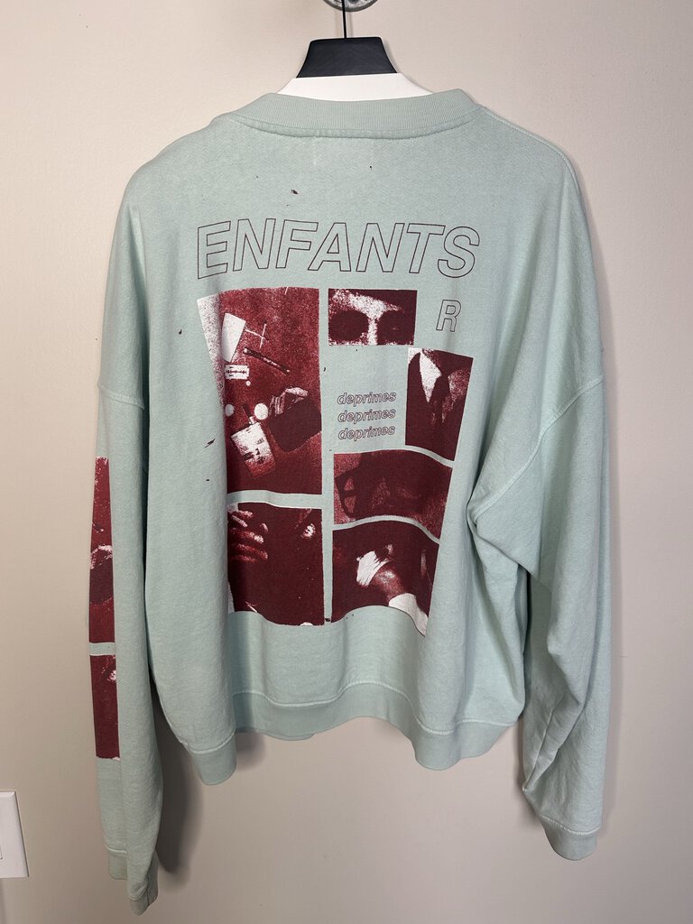 Preowned ERD Teal Red Crewneck Size Large