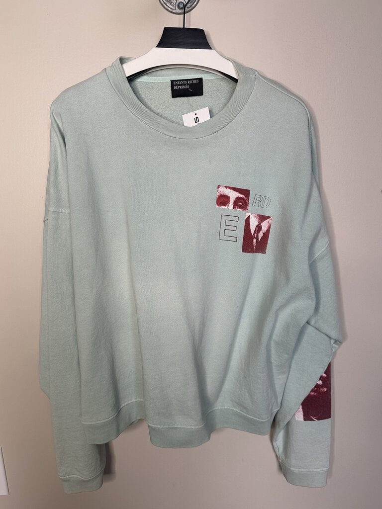 Preowned ERD Teal Red Crewneck Size Large