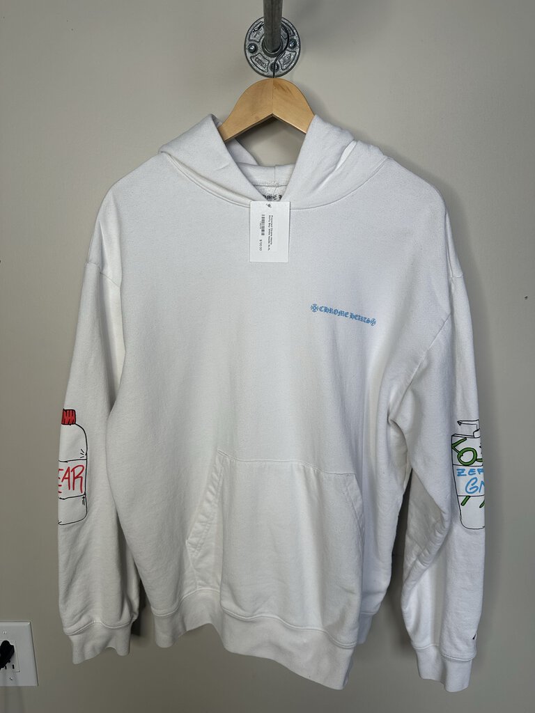 Preowned Chrome Hearts Matty Boy White Hoodie Sz.XL