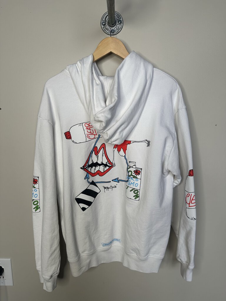 Preowned Chrome Hearts Matty Boy White Hoodie Sz.XL