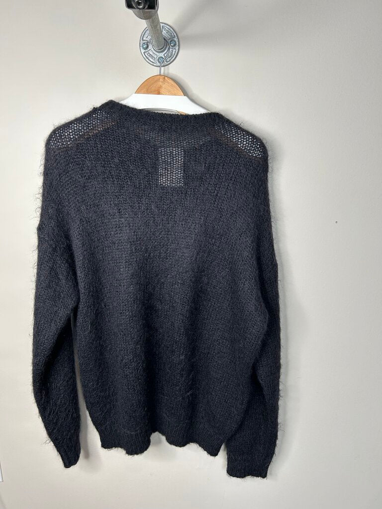 Preowned Saint Laurent Black Mohair Sweater Size