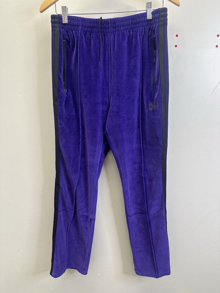 Preowned Needles Purple Velvet Pants Size Small