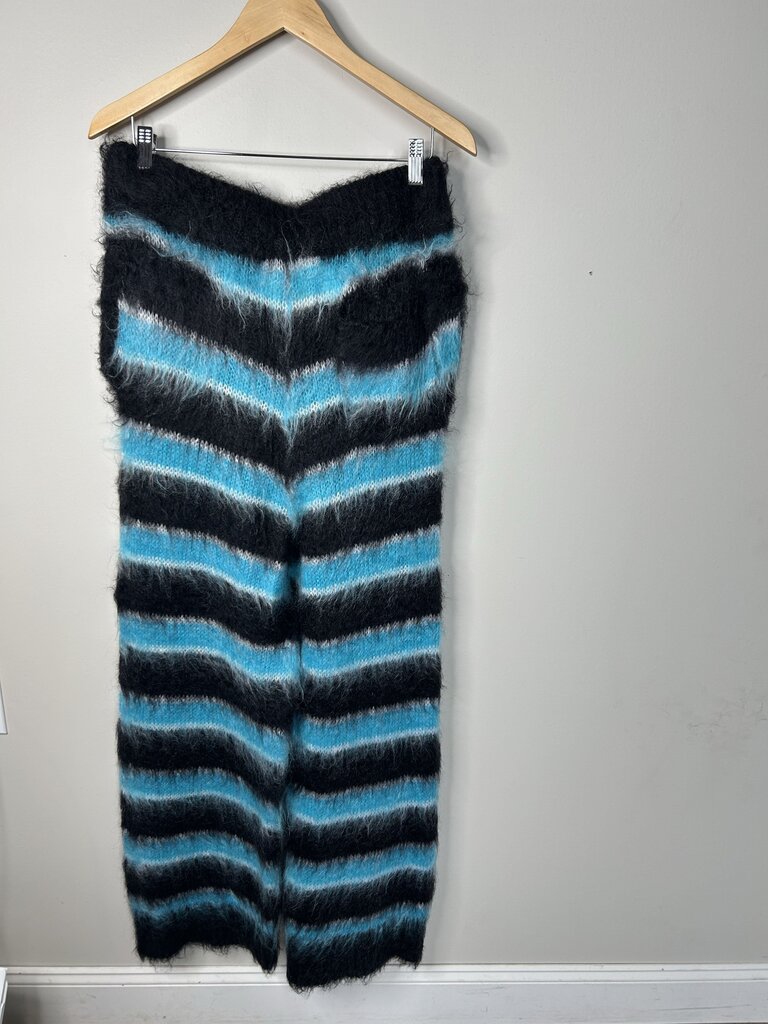 Preowned Marni Black Blue Mohair Pants Size 50