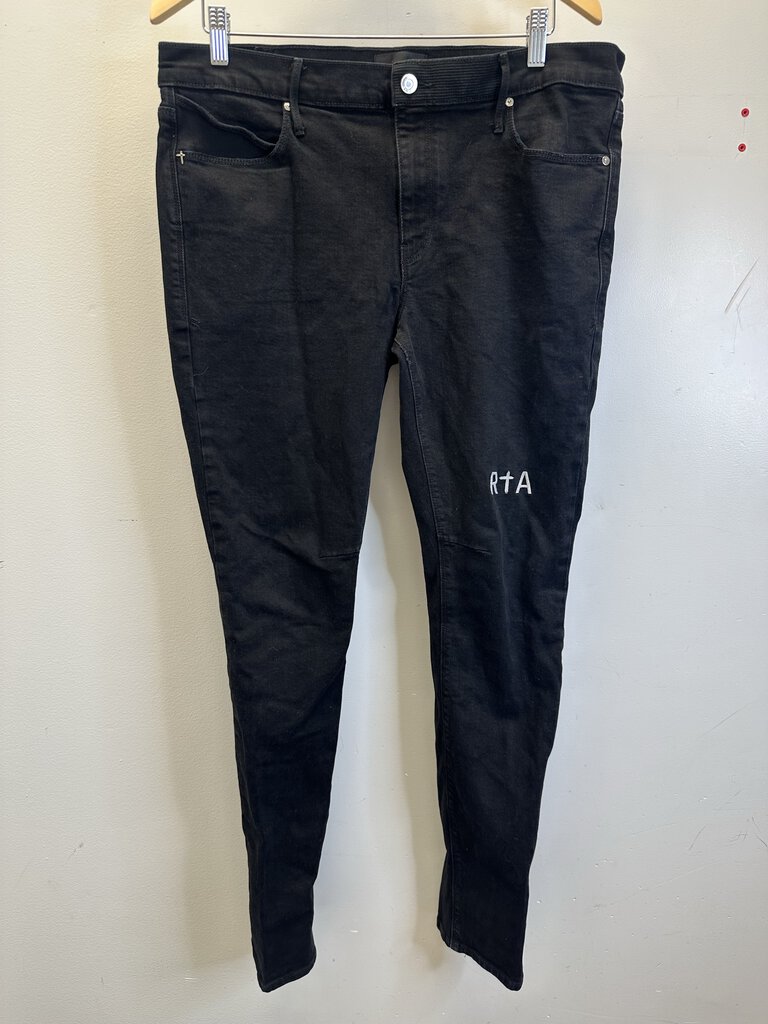 Preowned RTA Black Distressed Denim Size 36