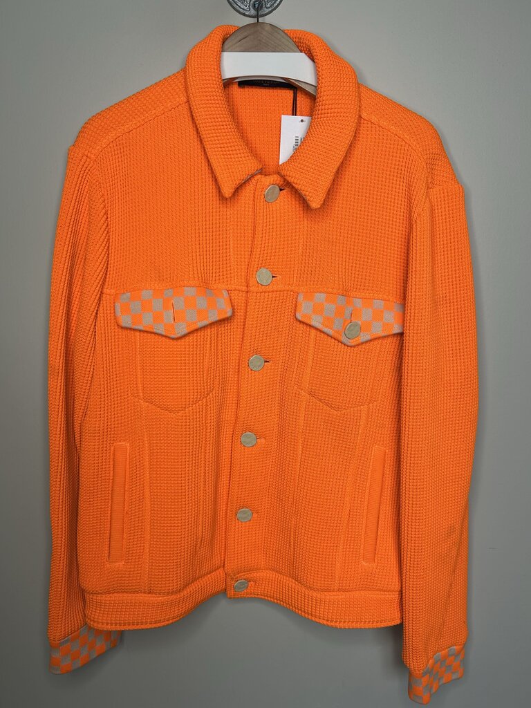 Preowned Louis Vuitton Orange Thermal Cropped Jacket size XL