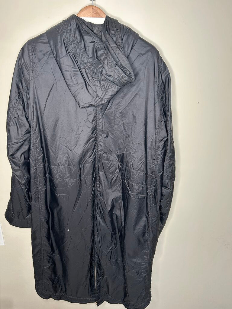 Preowned Rick Owens Black Trench Jacket Sz.Medium