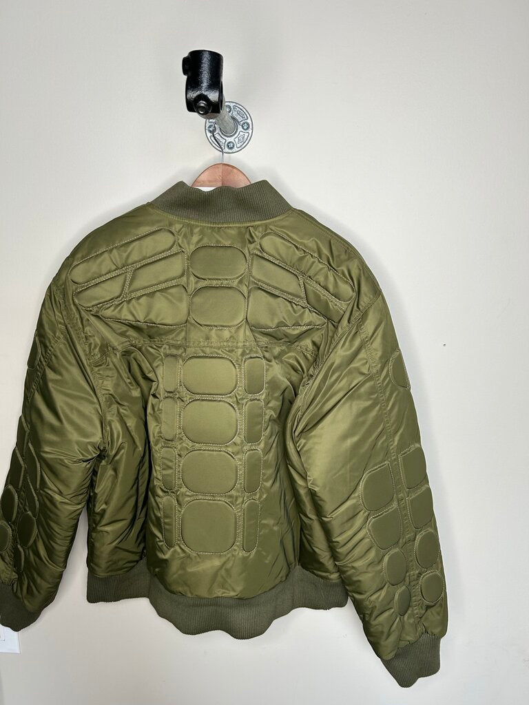 New Satoshi Nakamoto Olive Bomber Jacket Size XL